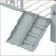 Twin Size Bed Frame with Storage Shelf, Slide, and Ladder-1351588367