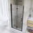 36 "X 72" Aluminum Frame Bifold  Shower Door In Matte Black Finish
