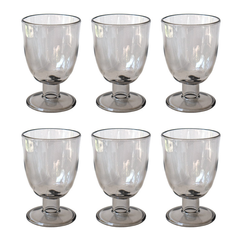 Verre à vin en acrylique rustique - gris clair - 14 oz., Gris