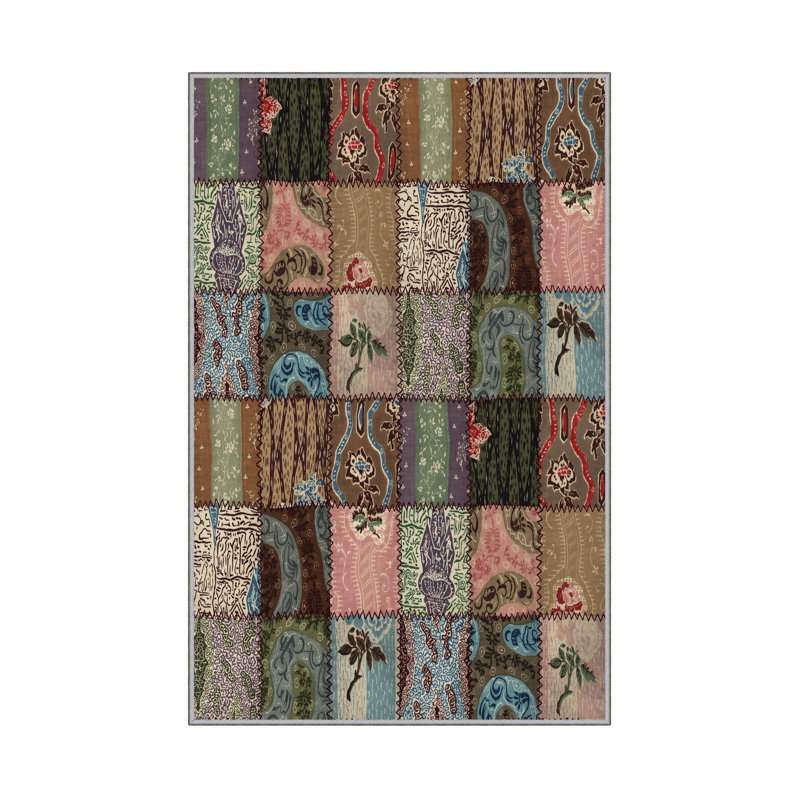 Elegant Hall Carpet, 3D Digital Print Design, 3.9 x 4.9 ft | 100% Polyester, Antibacterial, Non-Slip PVC Dot Underside, Pile Height: 0.04 in, Machine Washable, Perfect for Living Room & Entryway Decor