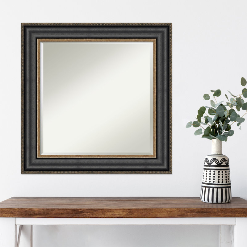 Dyana Flat Wall Mirror, 25.75" x 25.75", Bronze