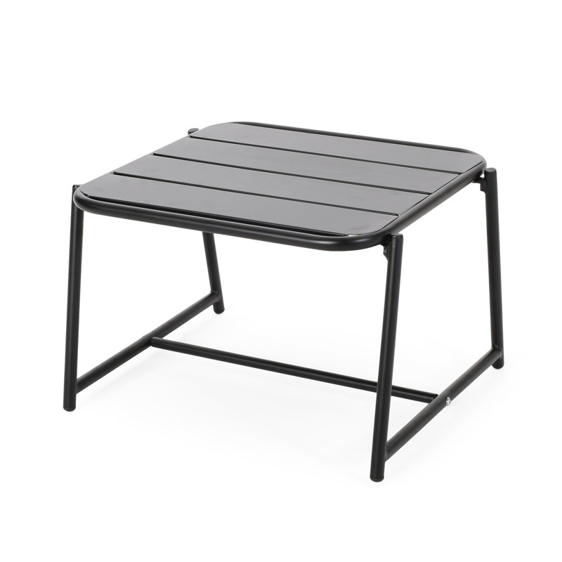 Table d'appoint: table d'extérieur en fer noir mat pour espace détente, 20,31 po Profondeur, 19,43 de largeur, 12,97 de hauteur, 9,31 lb, foyer décoratif moderne D, l, H,