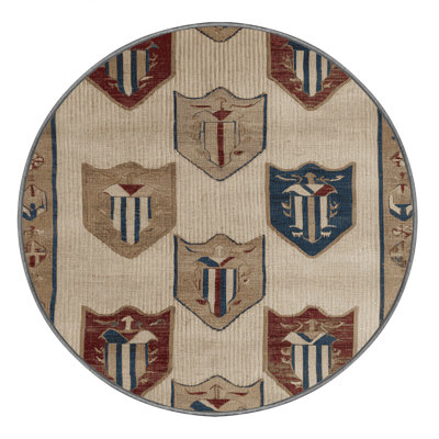 Washable Shield designs Nautical Area Rug