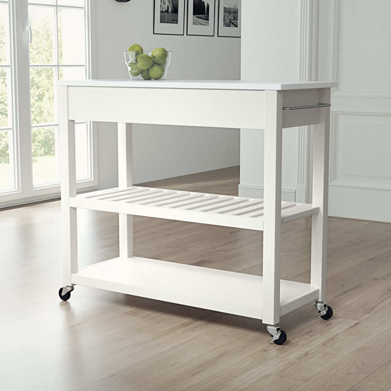 Bart 43 " W Kitchen Cart, White