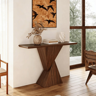 Console en bois massif de style américain.
