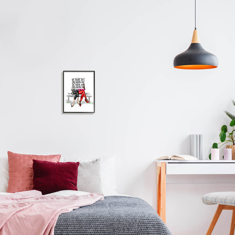 «Be You Confidence», estampe numérique par Alison Petrie, H 14 po x l 11 po x P 1,5 po, Giclée encadrée noir minuit