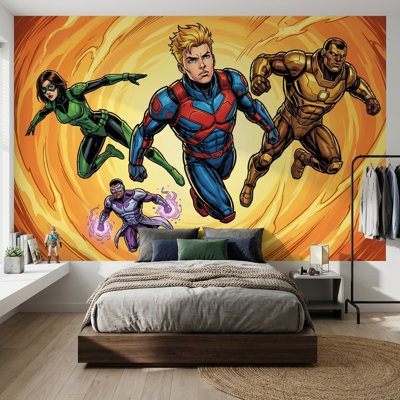 Superheroes Papier peint Comic Action