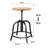 Vince  Swivel Stool with Wood Seat-121168102