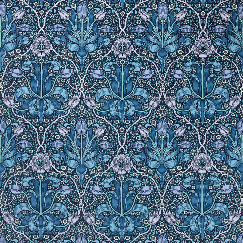Bedford Park Spring Thicket Fabric, Midnight/Lilac