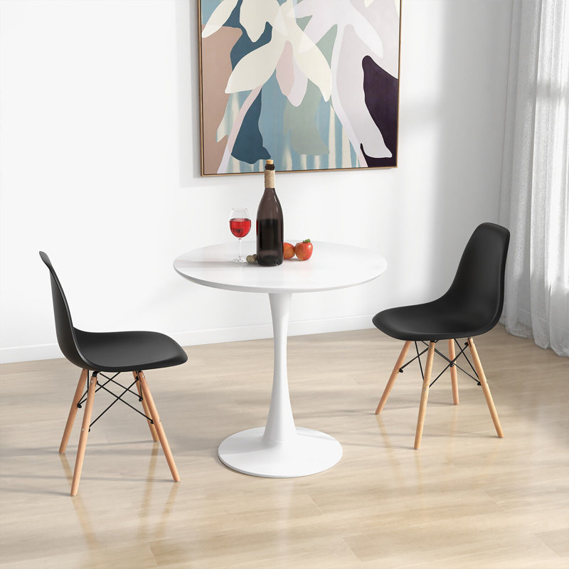 Grateron 2 - Person Pedestal Dining Set, Black