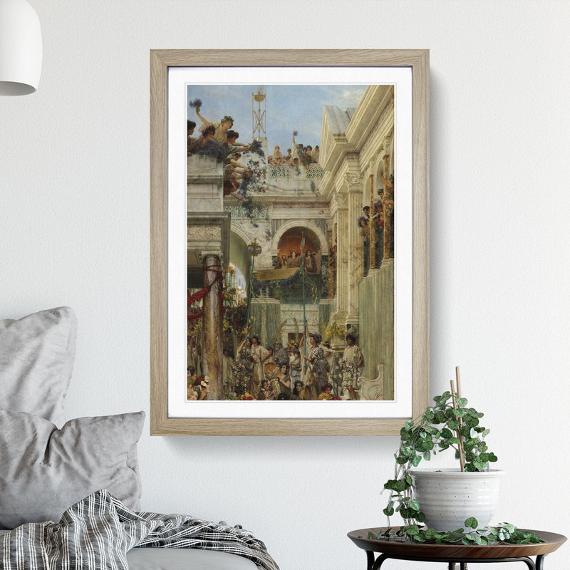 Spring by Lawrence Alma-Tadema - Picture Frame Painting, 36cm H x 27cm W x 2cm D, Oak