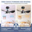 Petit ventilateur de plafond 24 po avec télécommande légère, ventilateur de plafond moderne à profil bas, moteur CC réversible silencieux à 6 vitesses pour la chambre à coucher, cuisine-937653580