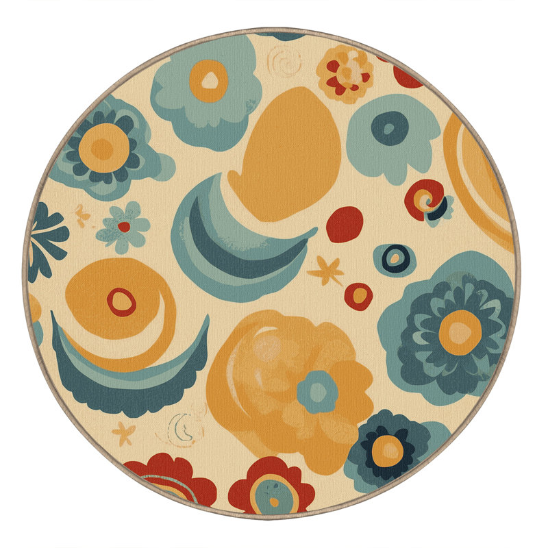 Vibrant Stomp Rug, Round 6'