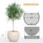 Pot à fleurs en strass Kute Nest intérieur / extérieur Kute Nest - beige 20 po (ouverture 13,5 po) Kute-114366454-114366455