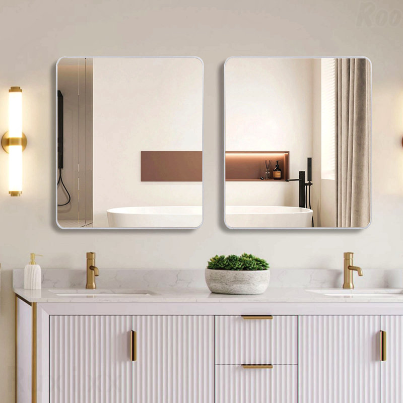 Miroir d'appoint 36 x 36 po, Argent argent, 36 po x 36 po