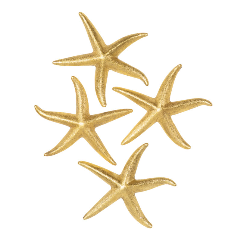4 Piece Starfish Wall Décor Set, Medium