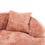 Canapé compressé courbé rose, design de style nordique créatif pour le salon, confortable, doux et adapté à de multiples cas de figure