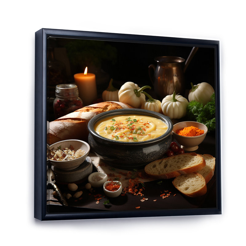 Hearty Soup II sur impression sur toile, H 30 po x l 30 po x P 1 po, Cadre flottant noir