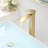 Waterfall Single Handle Brushed Gold Aluminum Alloy Faucet For Modern Bathrooms