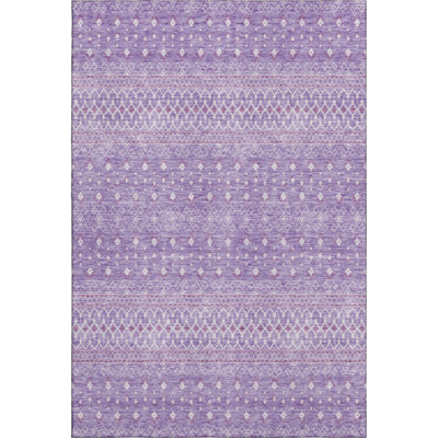 Premium Machine Washable Prisco Lavender Rug