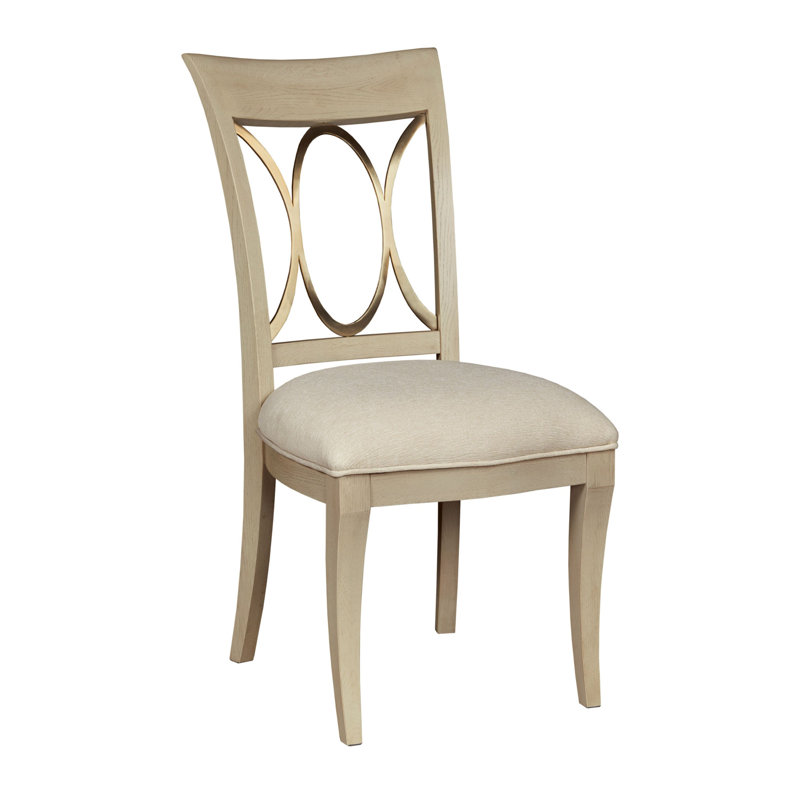 Chaise d'appoint à dossier Queen Anne en blanc
