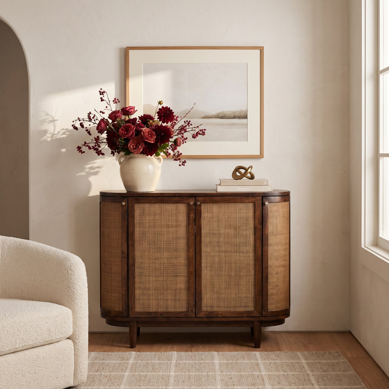 Salvatore Solid Wood Accent Cabinet, Brown