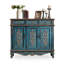 Banc de rangement bleu en bois manufacturé-909880332
