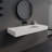 47'' Wall Mounted Rectangular Bathroom Sink Solid Surface Single Sink