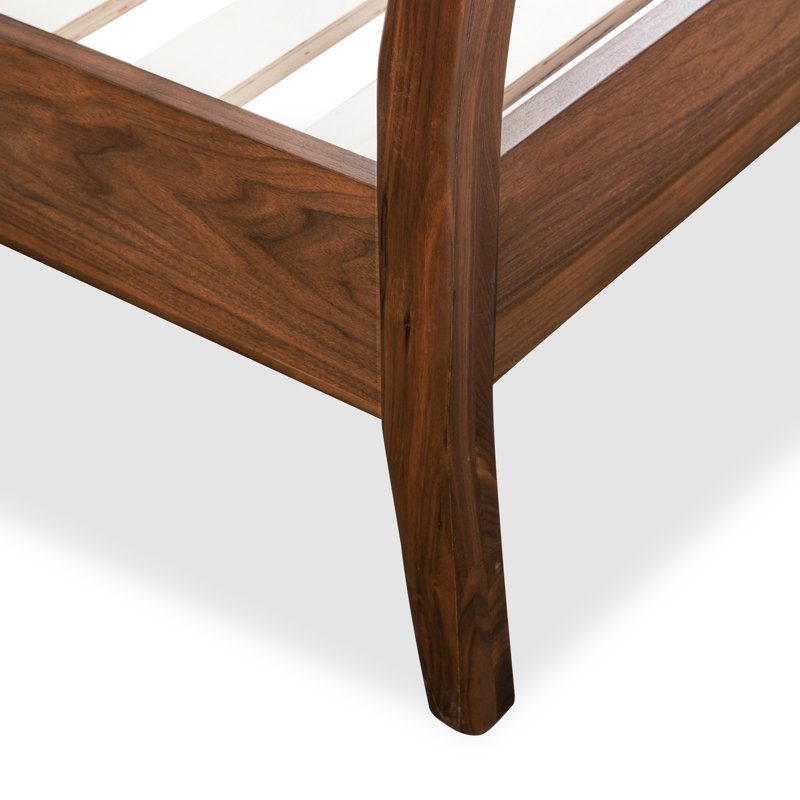 Livvy Upholstered Slat Bed, King, Walnut