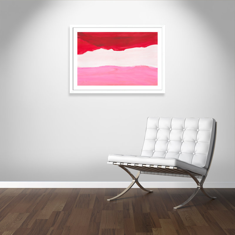 «Sahara Rose», reproduction de peinture acrylique encadrée