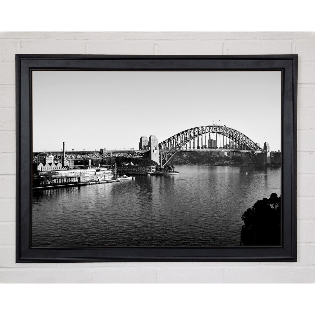 Sydney Harbour Retro Gerahmter Druck