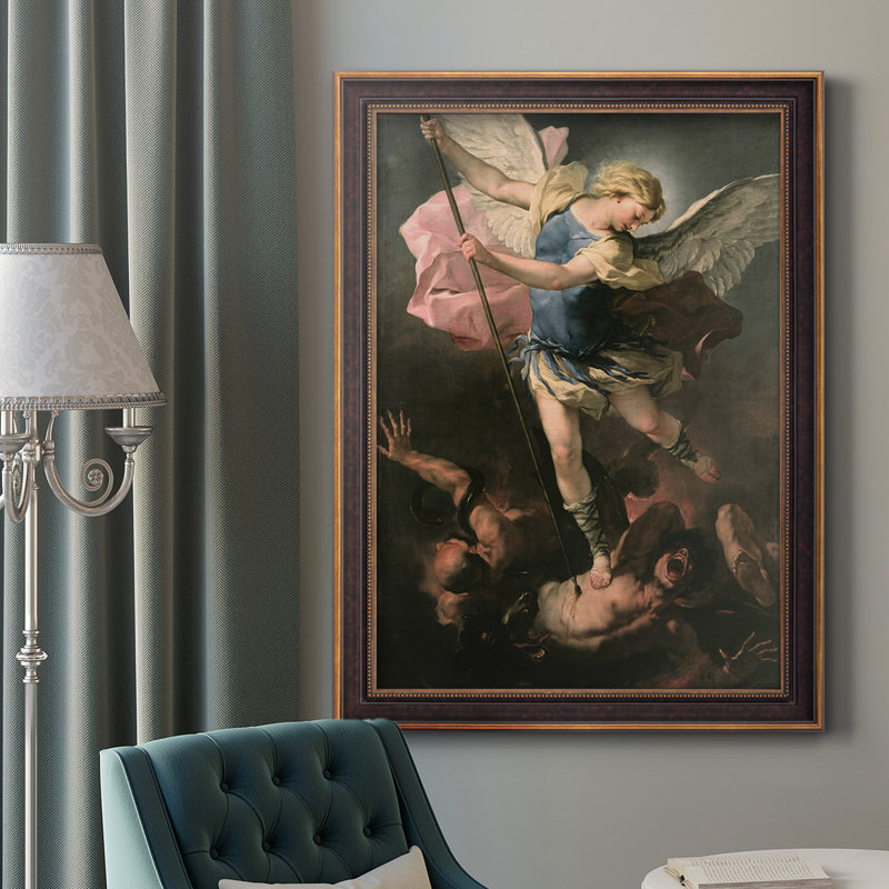 St. Michael - reproduction d'art sur toile, H 20 po x l 16 po x P 2,5 po
