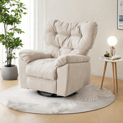 Ergonomic recliner in light luxury style