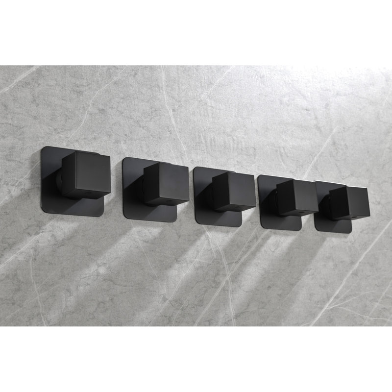 3/4" Cast Metal Shower Volume - Adjustable Brass Handle Valve Body, Corrosion And Rust-, Matte Black, Straightforward Install Choice Regulating Equipment With In Black Body Trouble- Quality