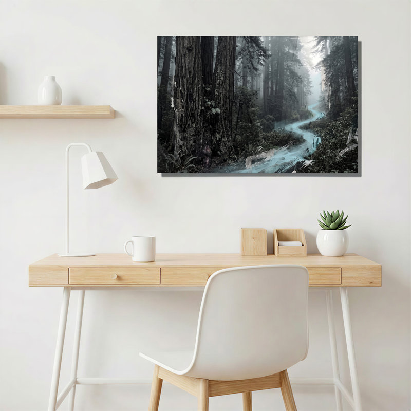 Art mural sur toile Misty Forest, 32"H x 48"W