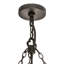 Luminaire suspendu châtaignier 6 lumières Datev