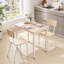 Ensemble de table de salle à manger 5 pièces avec 4 chaises, ensemble de table de cuisine et chaises de 43 po pour 4 personnes, table de salle à manger avec structure en métal et panneau de fibres à densité moyenne, parfait pour les petits espaces, facile à nettoyer-1086319455