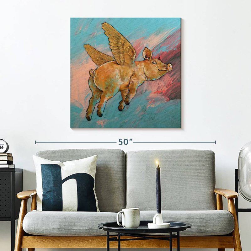 Cochon volant Ketti, H 30 po x l 30 po