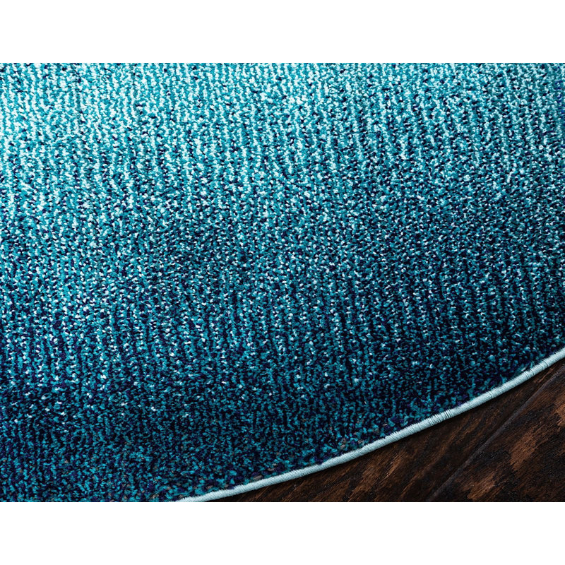 Bleu marine/bleu marine shirey Tapis décoratif, Rond 6 pi