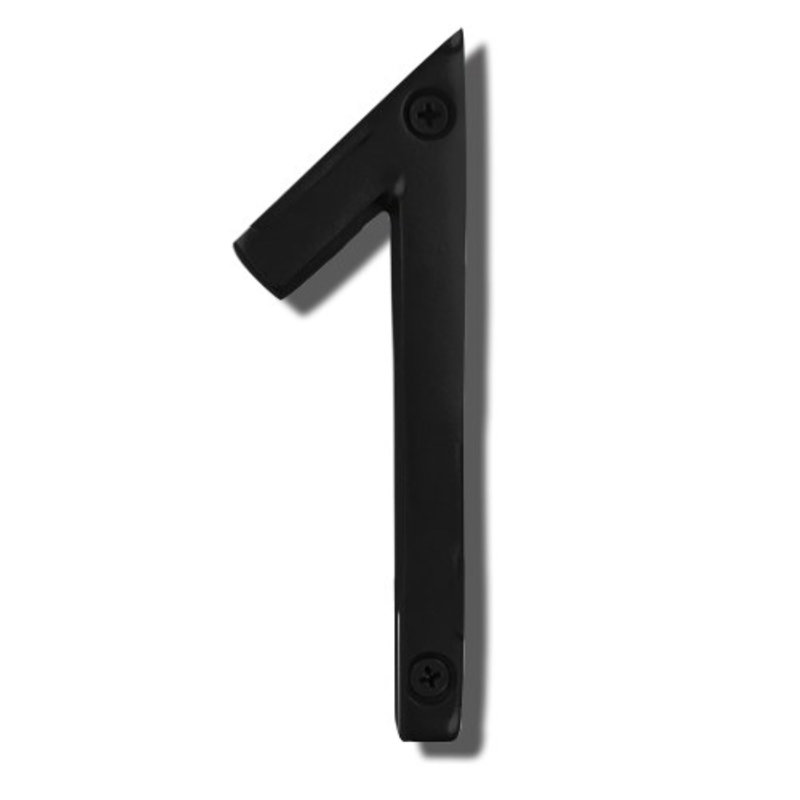 Metal Floating Mount House Number, 1, 6", Black