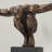 Cleophis Polystone Diver Decorative Bronze Sculpture with Black Base