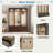 Farmhouse Wooden Style Hall Tree With Arched Design, Bench, 8 Retro Hooks, And 3 Drawers-707761745
