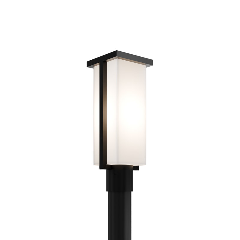 Ledge Dimmable 3000K LED Outdoor Post Light With Color Temperature Adjustability Switch (2700K/3000K/3500K), Black