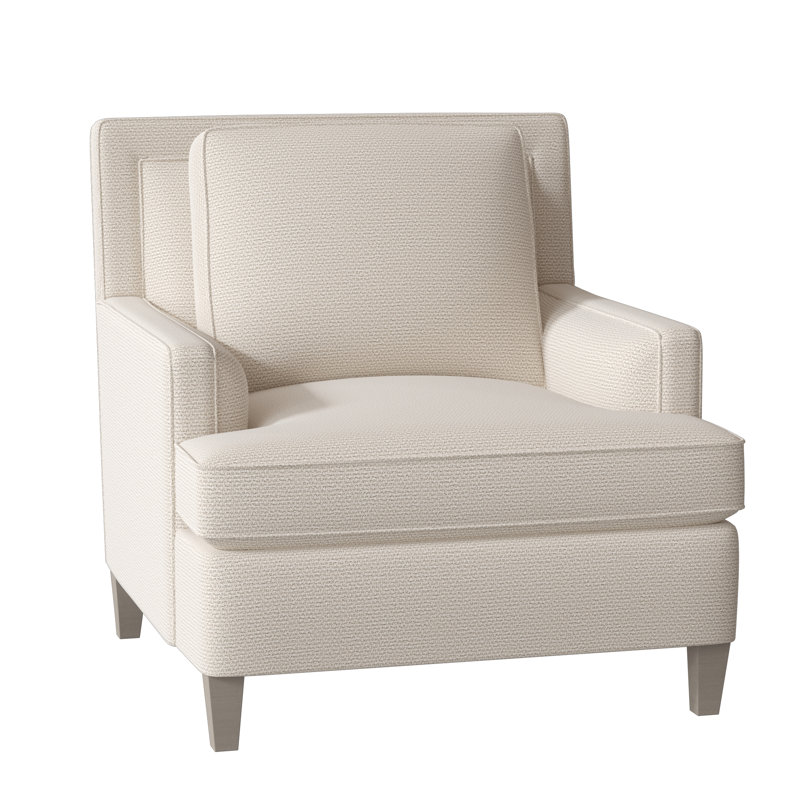 Addison 35" W Down Cushion Armchair, Cream Chenille 1345-002, Blanca