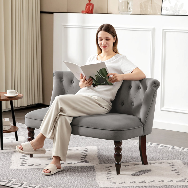 Aava 2 Seater Loveseat, Dark Gray