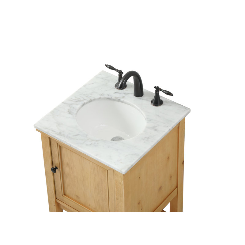 Ensemble de meuble-lavabo simple 19 po Narron, Bois naturel