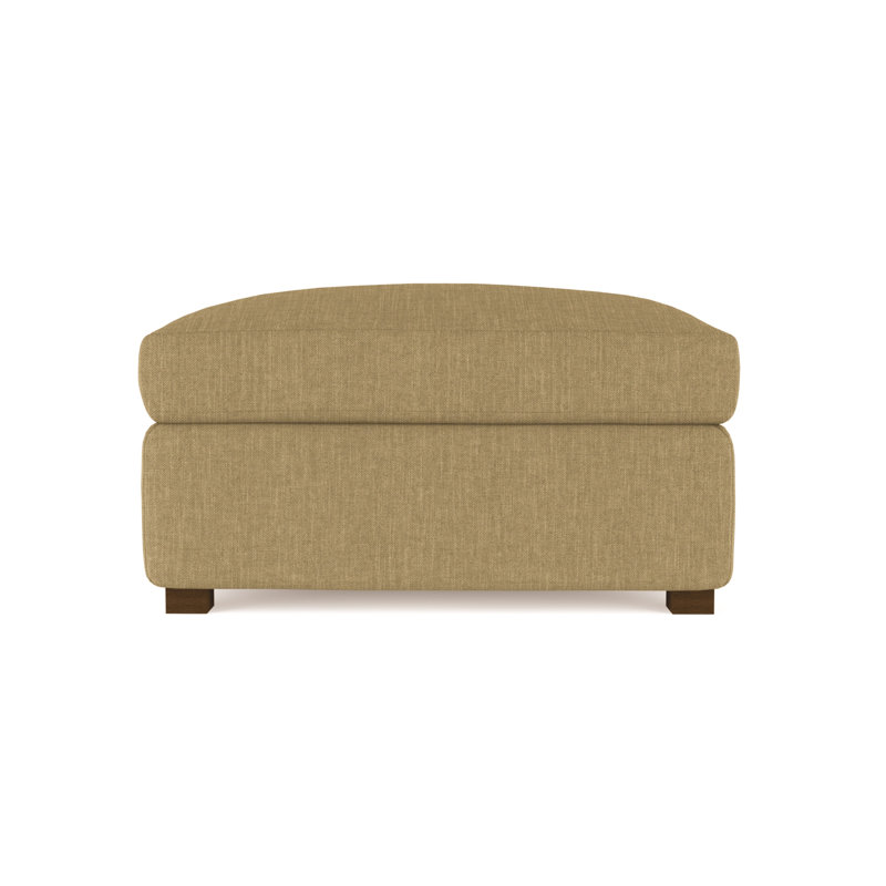 Repose-pieds Madison, Velours moelleux huître, Brun foncé