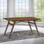 Casual Dining Furniture Set 7Pc Walnut Finish Dining Table And Upholstered Chairs Wooden Kitchen Set