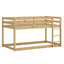 Lit superposé en bois avec échelle-850620560