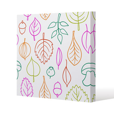 Leaves Illustration Slim Style Canvas Print